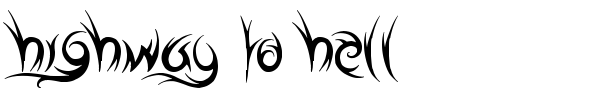 Highway to Hell font preview